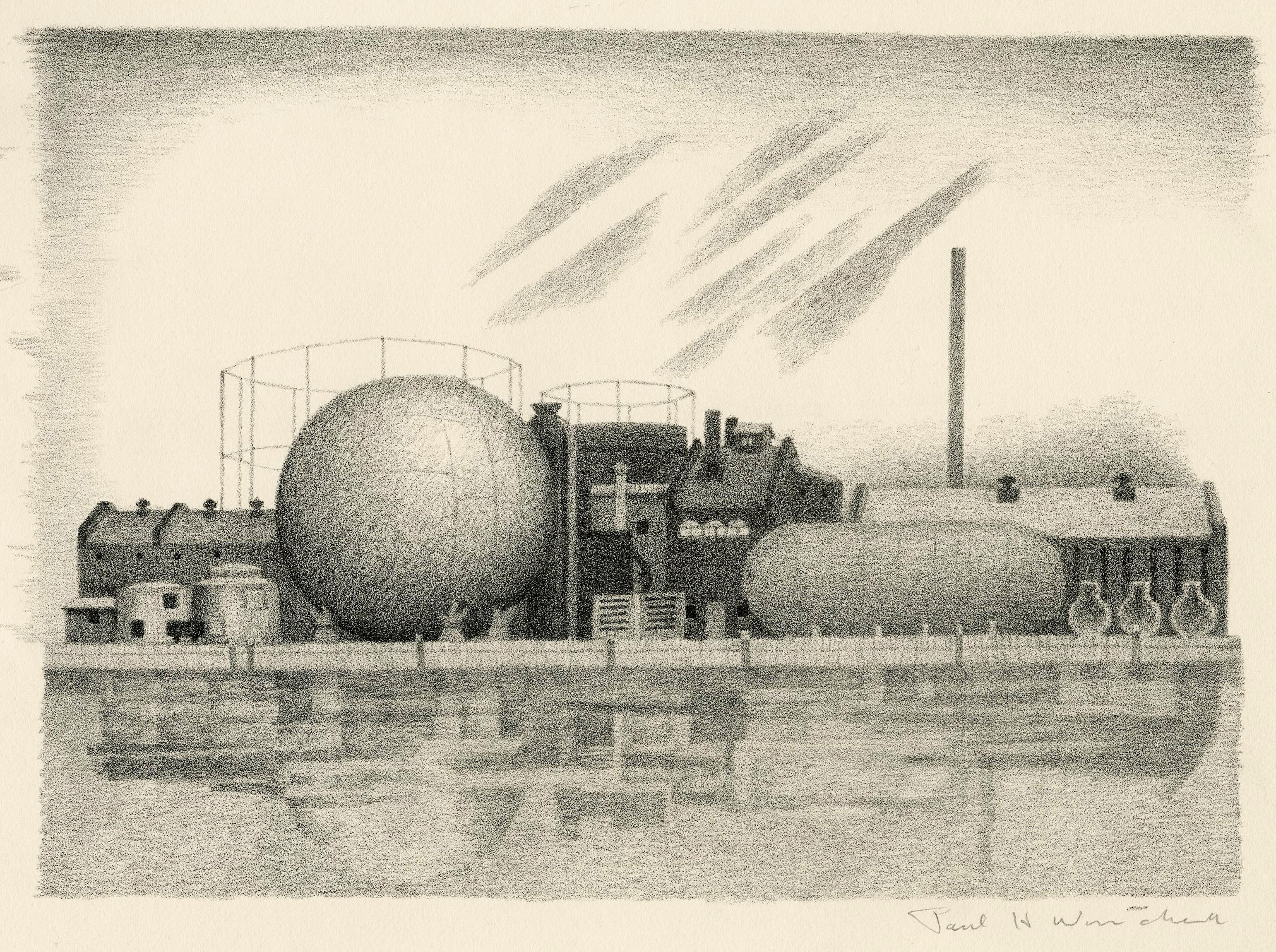 Refinery Scene - Print by Paul H. Winchell
