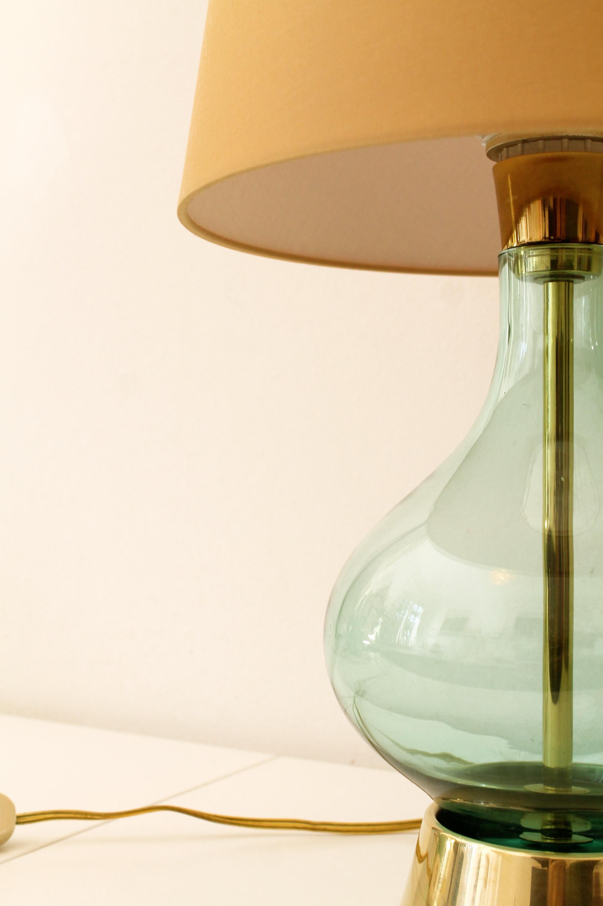 Paul Hanson by Fratelli Melani, Italy, Amber Glass Table Lamp, Mint 2