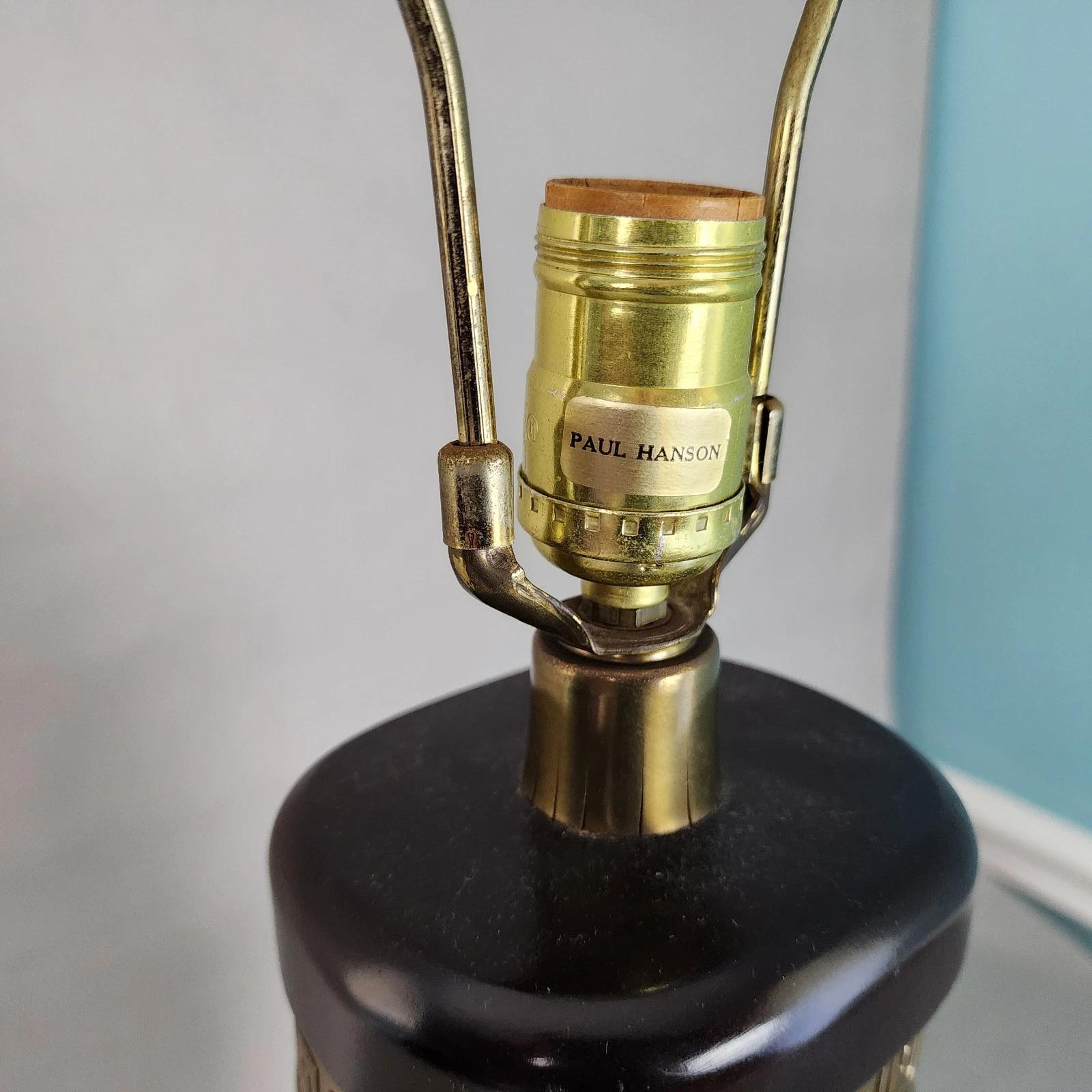 Paul Hanson Table Lamp Brass Elephants For Sale 5