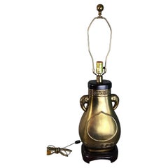 Paul Hanson Table Lamp Brass Elephants