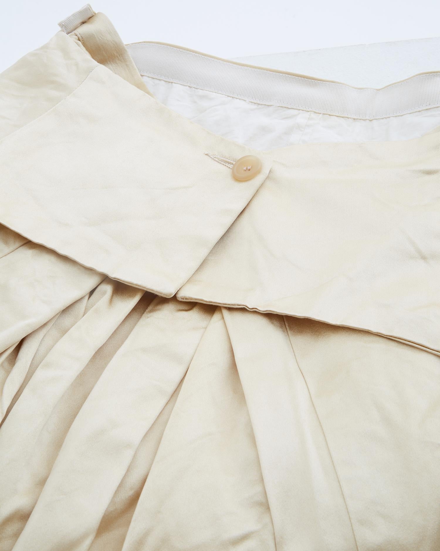 Paul Harnden Shoemakers Ivory apron bustle silk skirt  1