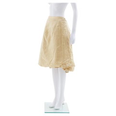 Vintage Paul Harnden Shoemakers Ivory apron bustle silk skirt 