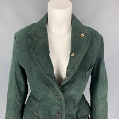 PAUL HARNDEN Size M Green Boiled Suede Jacket