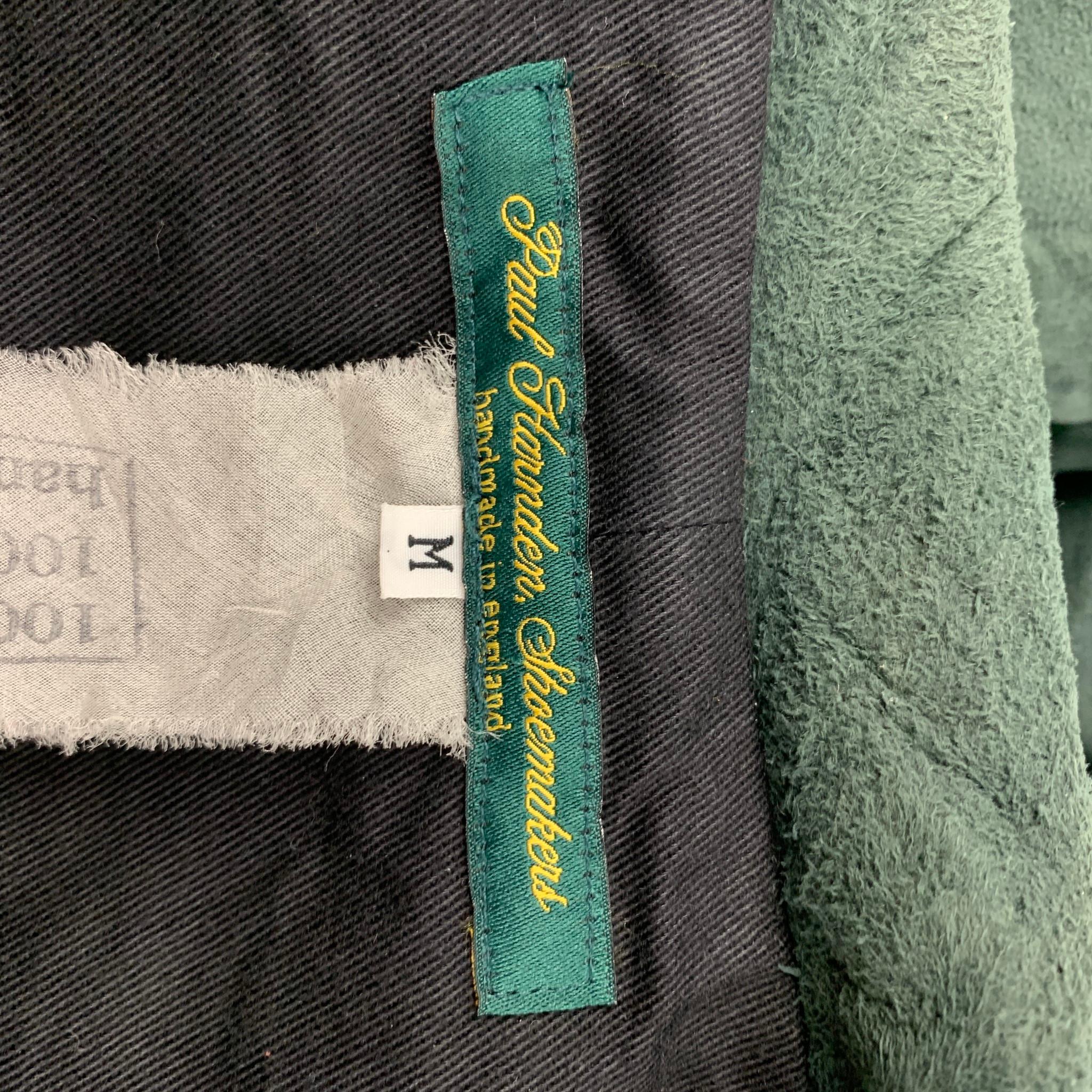 Black PAUL HARNDEN Size M Green Boiled Suede Jacket