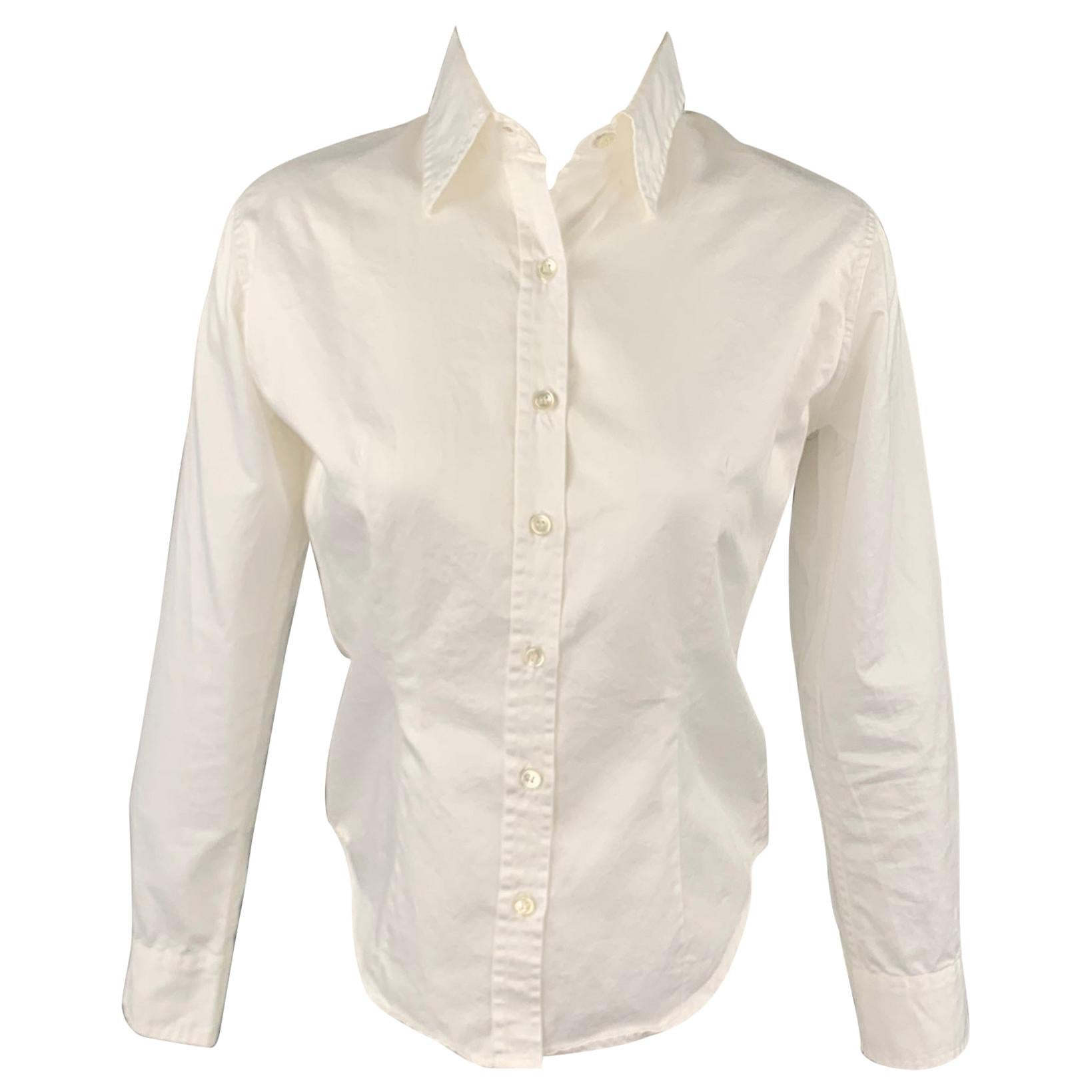PAUL HARNDEN Size S White Cotton Button Up Shirt