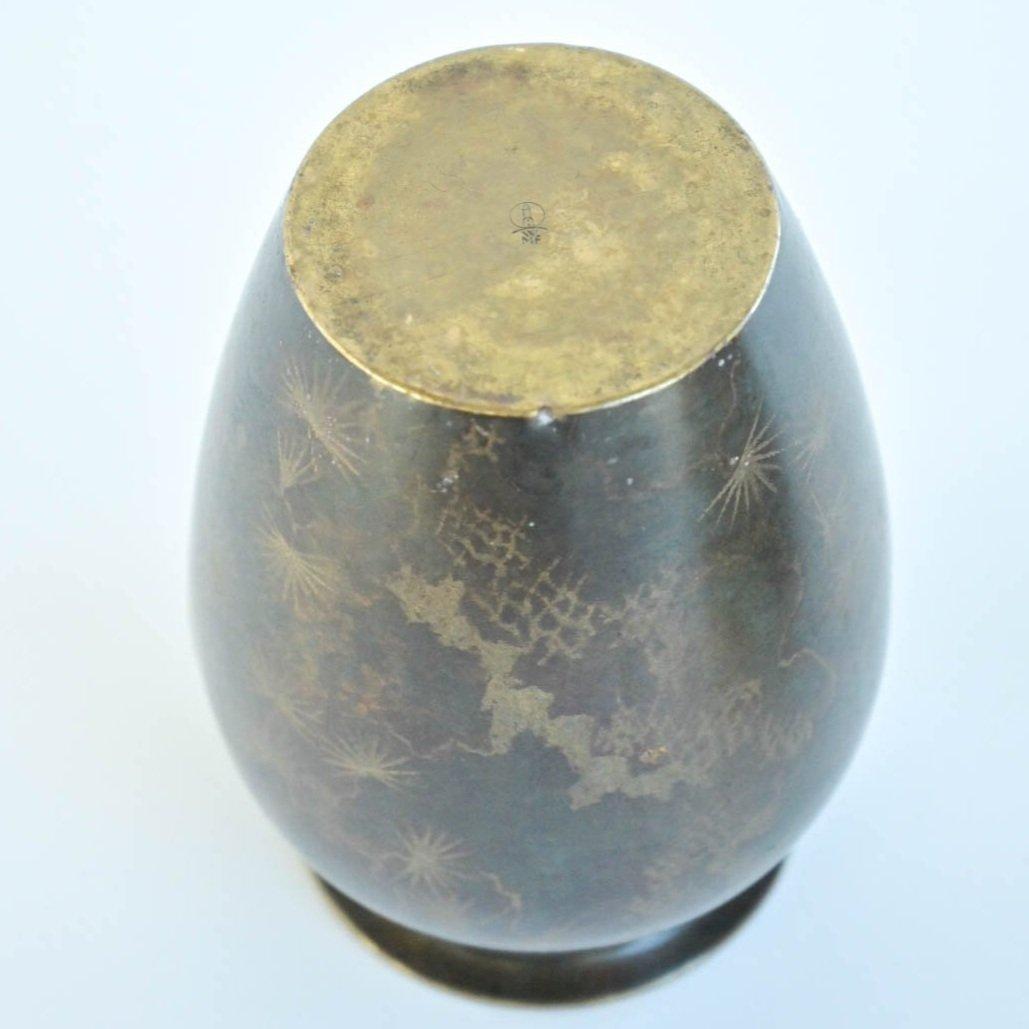 Metalwork Paul Haustein Patinated Bronze Ikora Vase for WMF c. 1920s For Sale