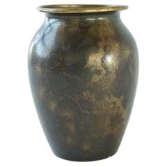 Paul Haustein Patinated Bronze Ikora Vase for WMF c. 1920s