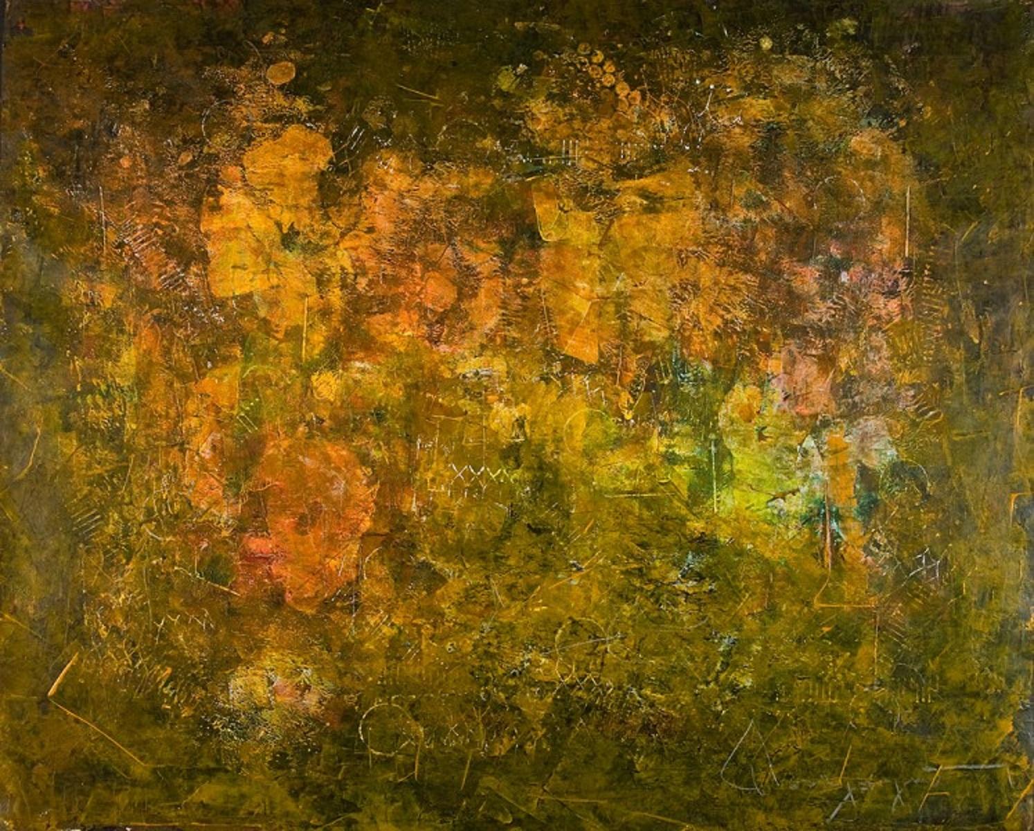 Paul-Henri Bourguignon Abstract Painting - The Procession