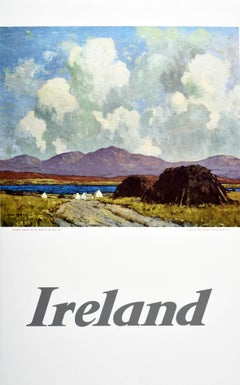 Original Vintage Travel Poster Ireland Connemara County Galway Paul Henry Art
