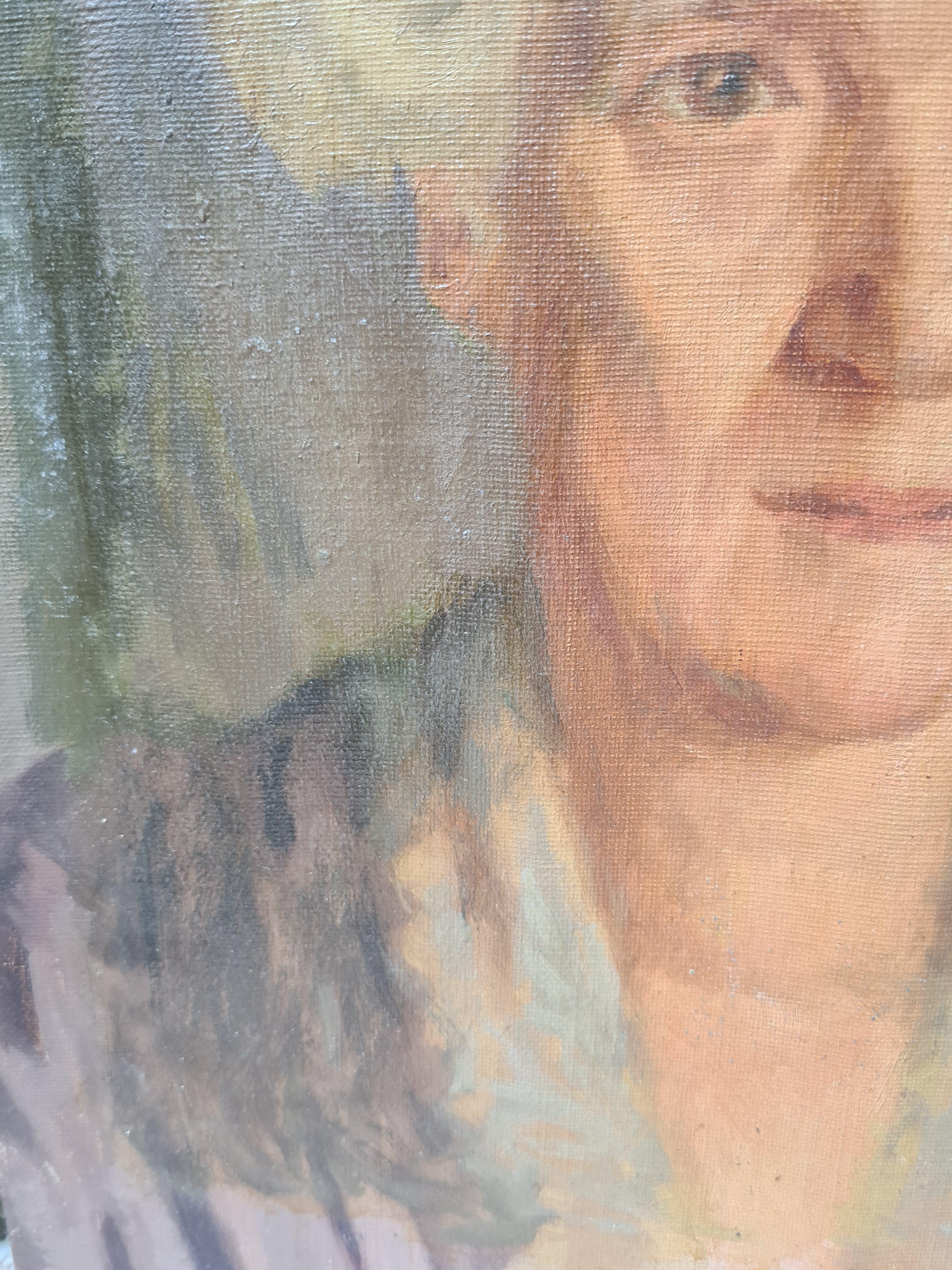 Ritratto di signora in stile Art Déco francese in vendita 1