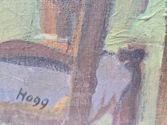 Impressionist Fauvist Oil on Board, In the Shade of the Garden