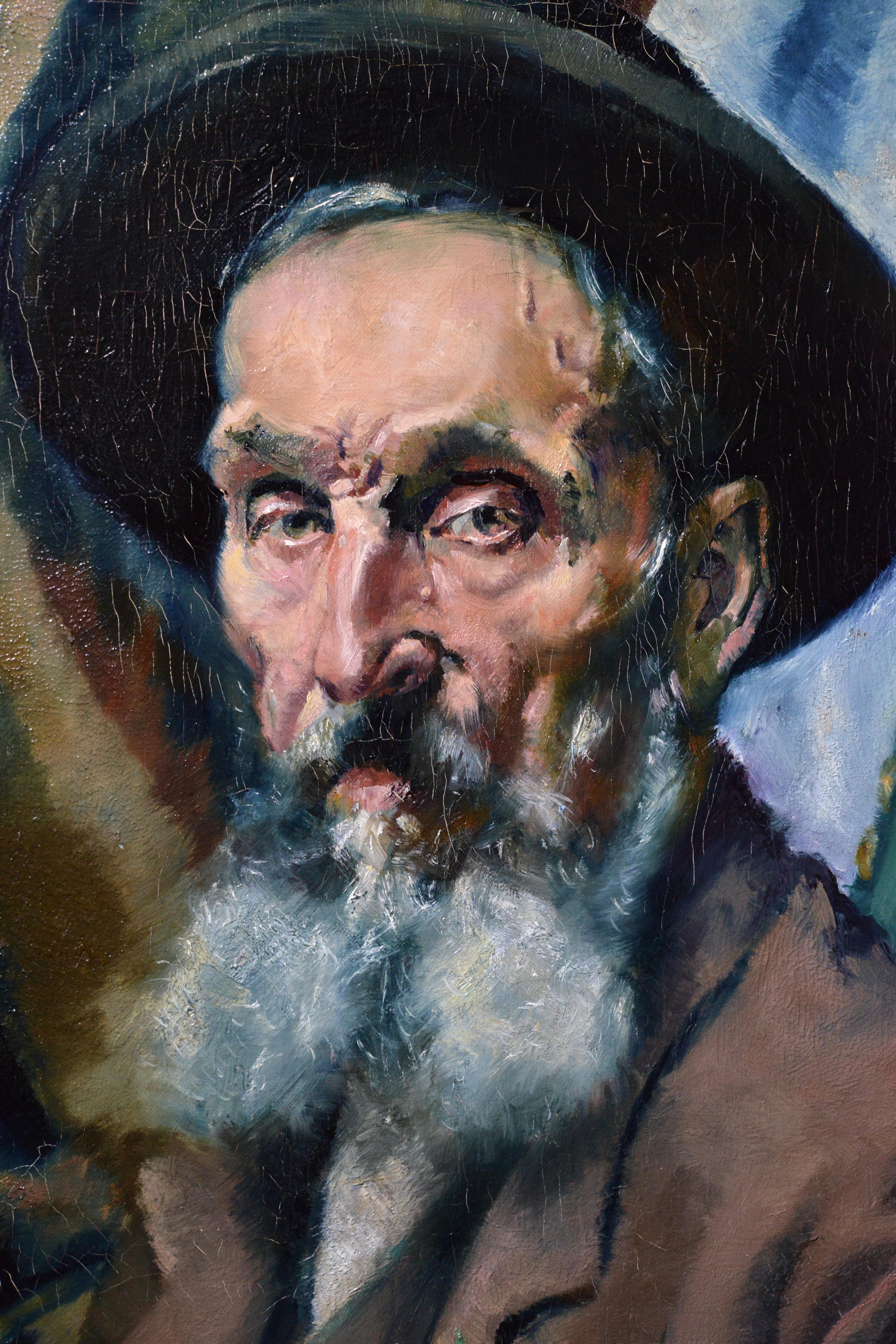 A very expressive portrait of an elderly Jew with a piercing gaze. The image of a man clearly reflects the character of a strong, strong-willed man and the age-old Jewish sadness in his eyes... Great job, stunning color. This portrait was part of