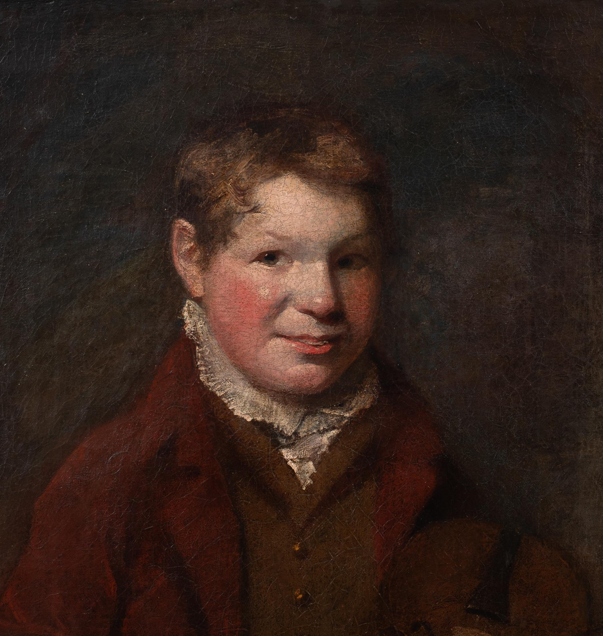 Portrait Of A Boy & Fiddle, 19th century

Irish School

Large early 19th Century Irish School portrait of a young boy and fiddle wearing a red jacket and brown waistcoat, oil on canvas. Excellent quality and condition interior portrait of the young