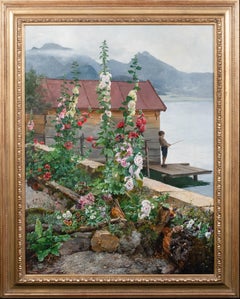 Pêche aux fleurs d'été, 19e siècle
