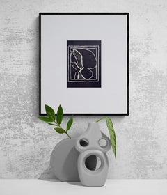 Form on Black Background (Abstract, Modern, Mid-Century)