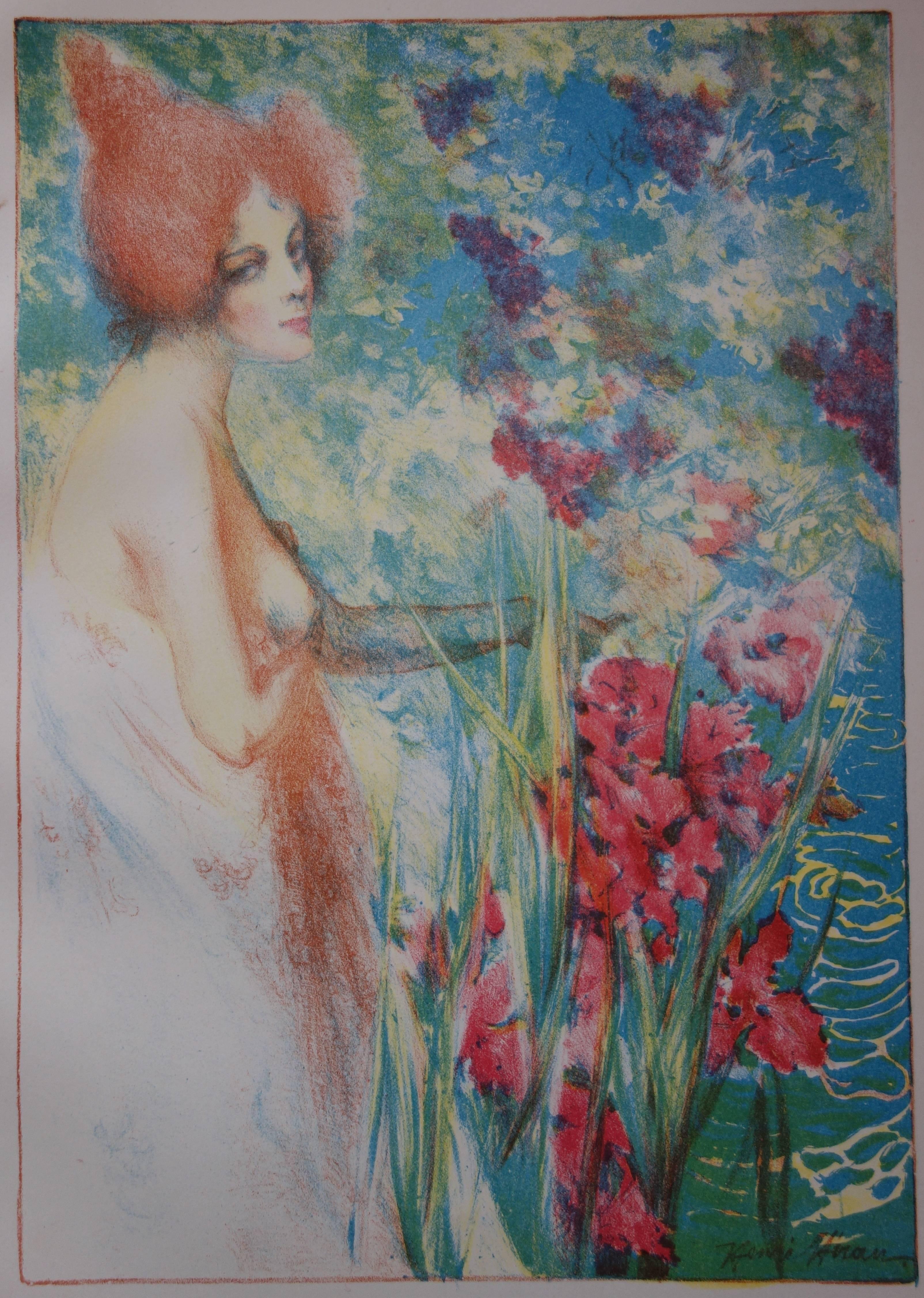 May Blume - Originallithographie (1897-1898) (Art nouveau), Print, von Paul Herrmann (Henri Héran)