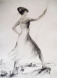 La bergère, tiré de : Illustration pour les chants de Goethe - Symbolisme Goethe