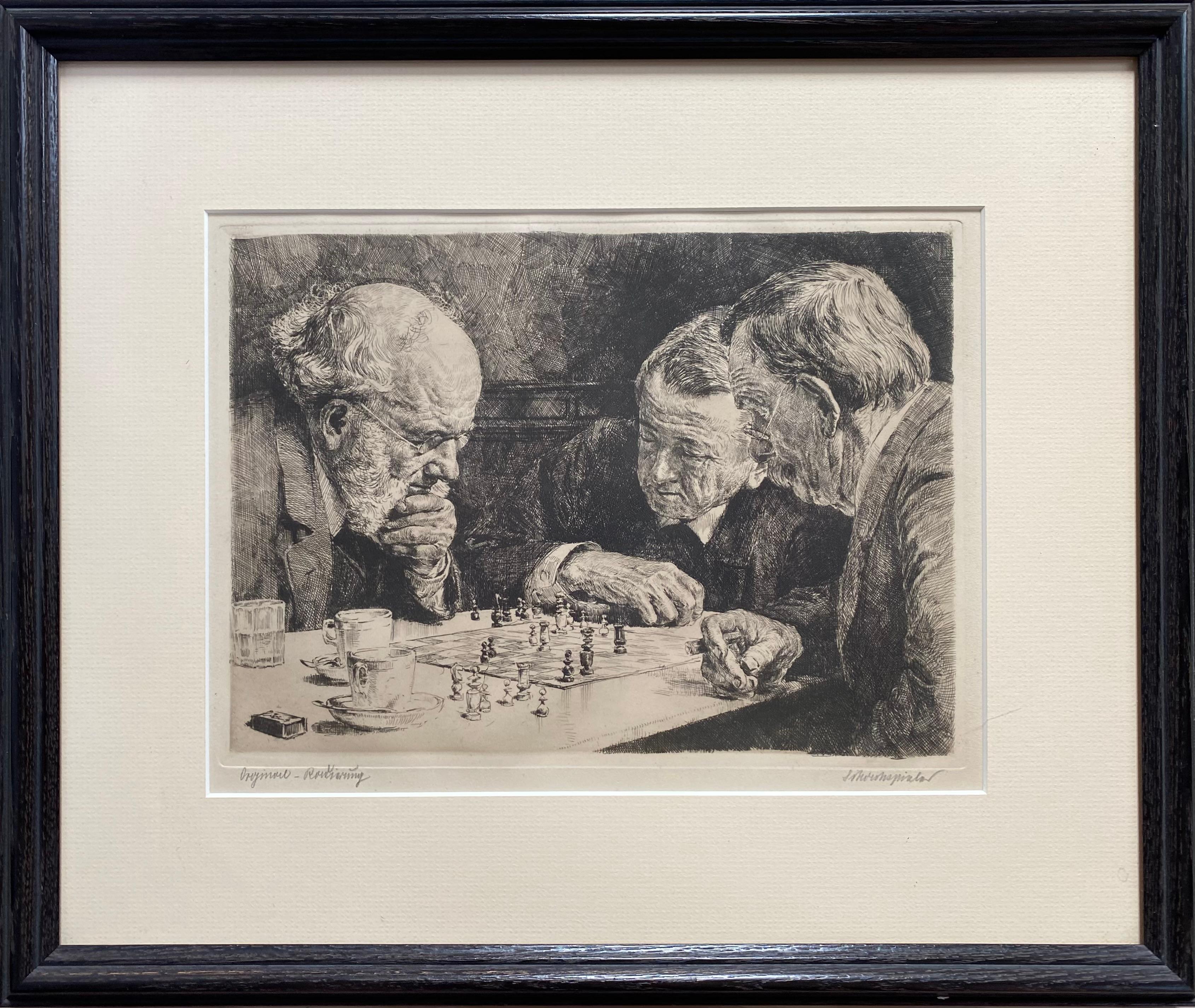 “Chess Players” - Print by Paul Hey
