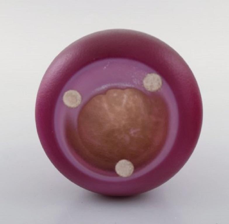 20ième siècle Paul Hoff for Kosta Boda:: Vase en verre d'art avec flamant rose:: design suédois en vente