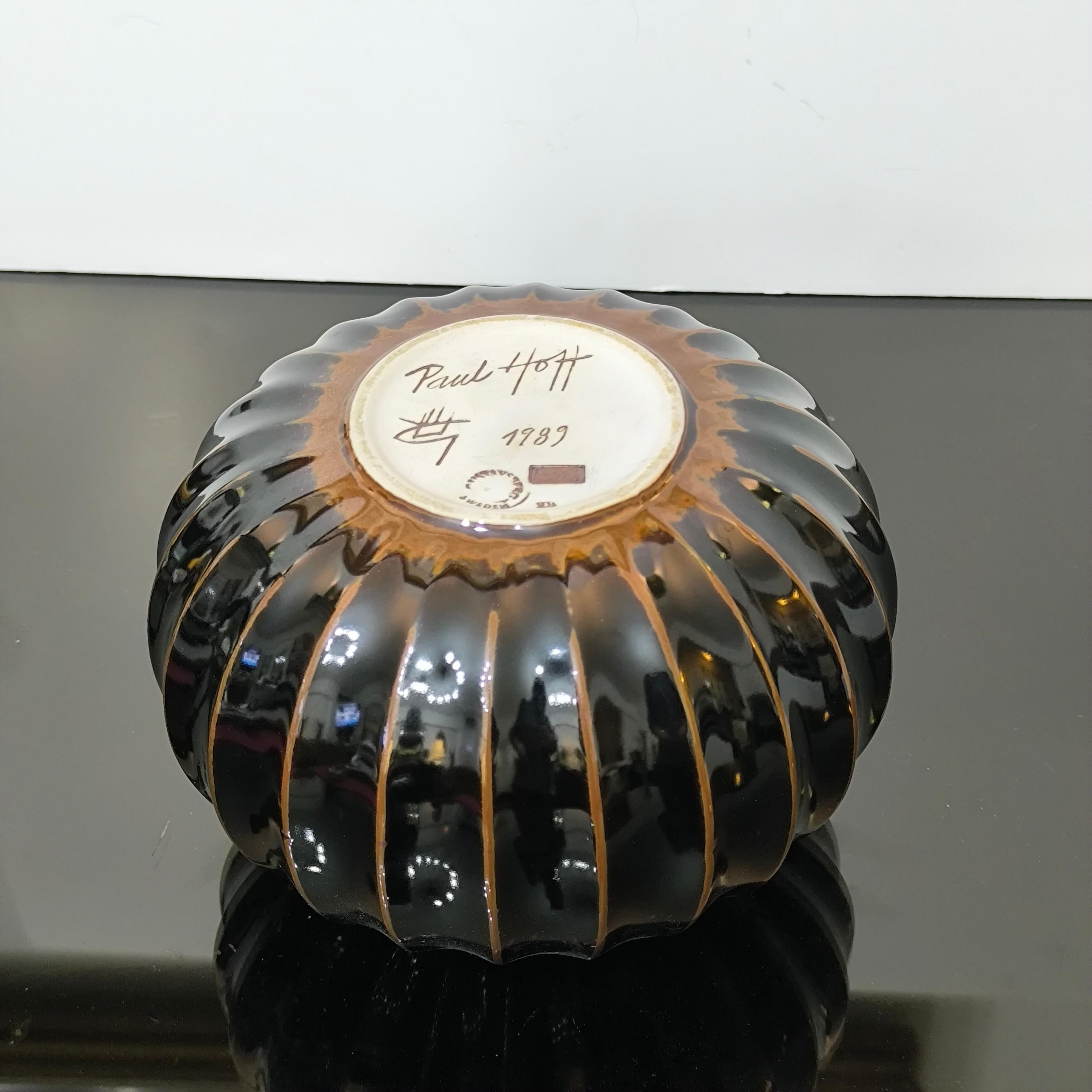 Paul Hoff für Gustavsberg - Steingutkürbis in limitierter Auflage, 1989 im Angebot 1