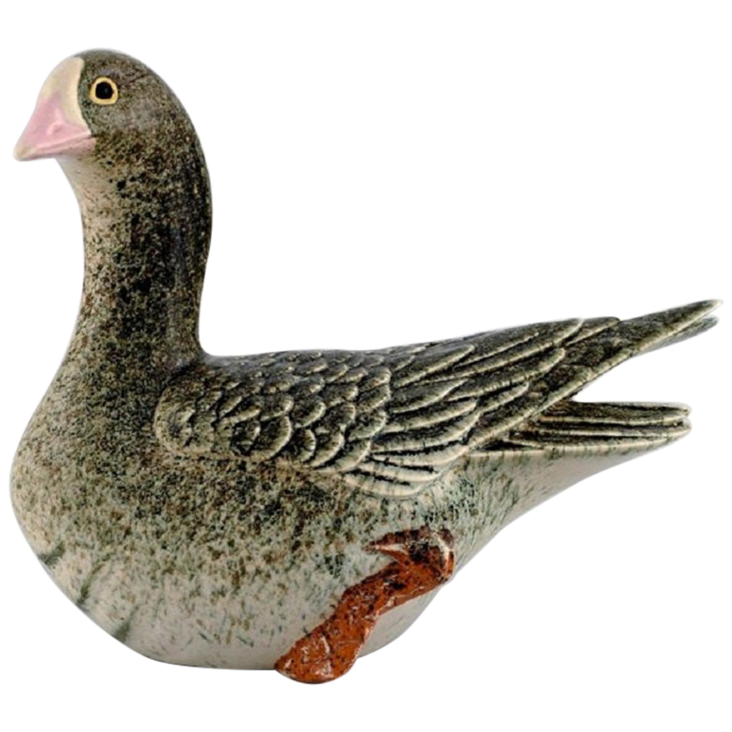 Paul Hoff for Gustavsberg Studio Hand, Duck in Glazed Ceramics Late 20th Century