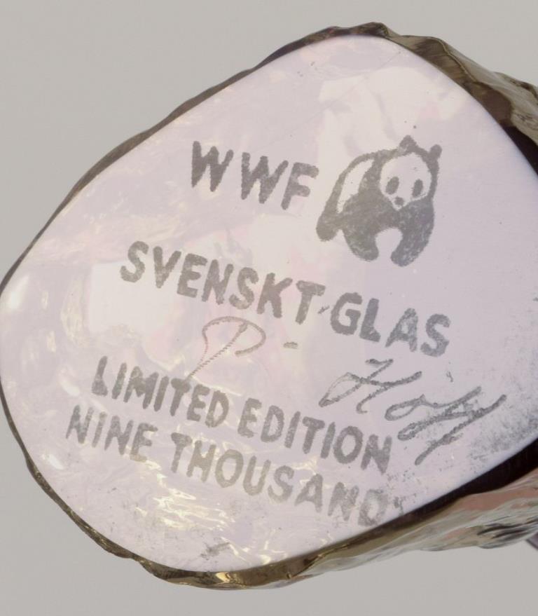 Vetro artistico Paul Hoff per Kosta Boda / Svenskt Glas, quattro statuette in vetro artistico. WWF. in vendita