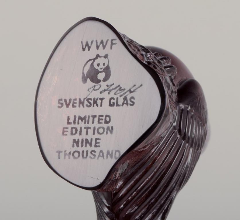 Paul Hoff for Kosta Boda / Svenskt Glas, four figurines in art glass. WWF. For Sale 1