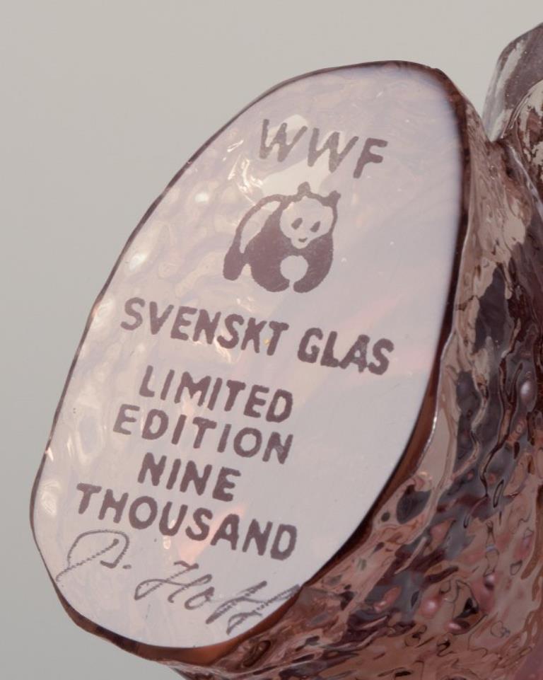 Paul Hoff per Kosta Boda / Svenskt Glas, quattro statuette in vetro artistico. WWF. in vendita 2