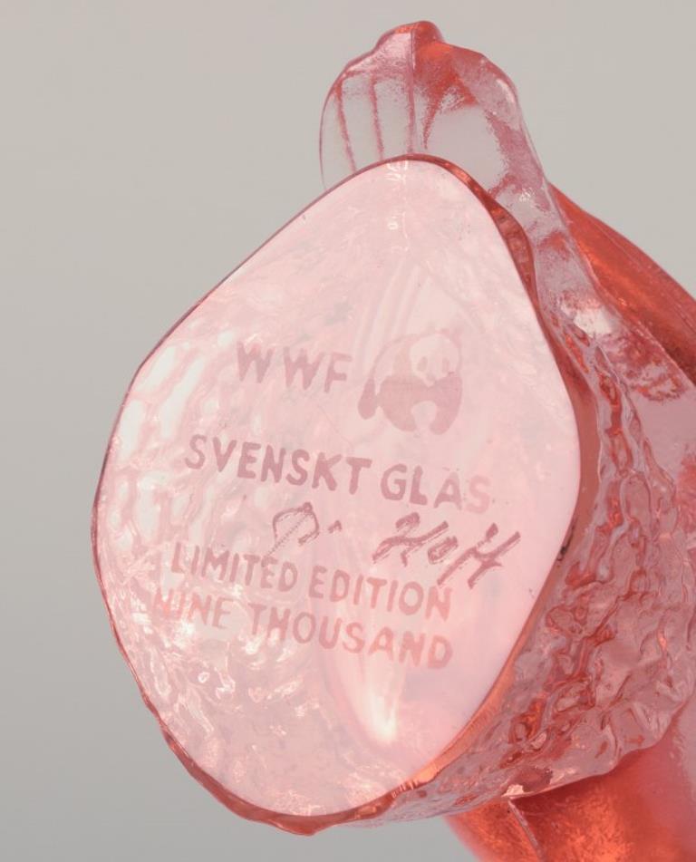 Paul Hoff for Kosta Boda / Svenskt Glas, four figurines in art glass. WWF. For Sale 2