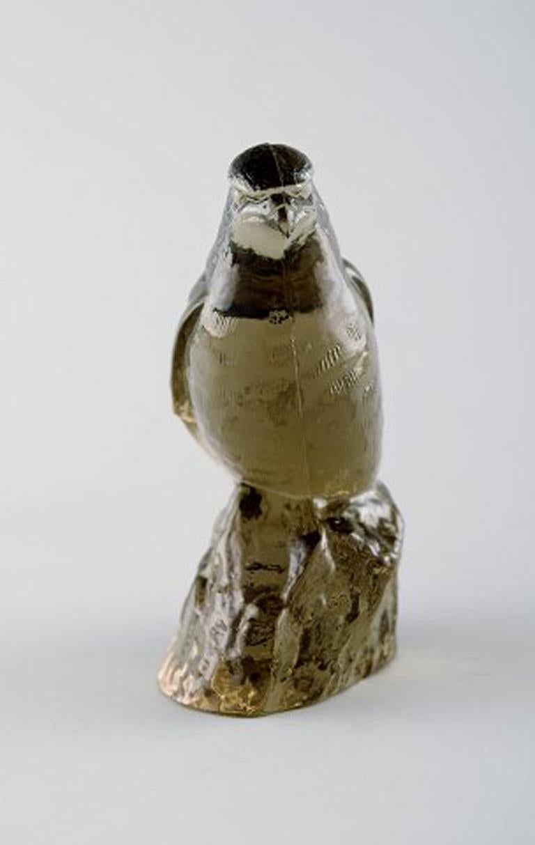 Scandinavian Modern Paul Hoff for Svenskt Glas, 5 Birds in Art Glass, WWF