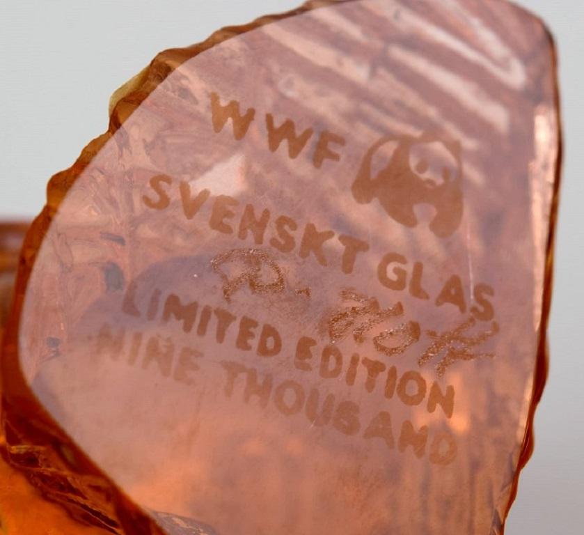 Paul Hoff for Swedish Glass, 9 Birds in Art Glass, WWF, Mid 20th Century 1