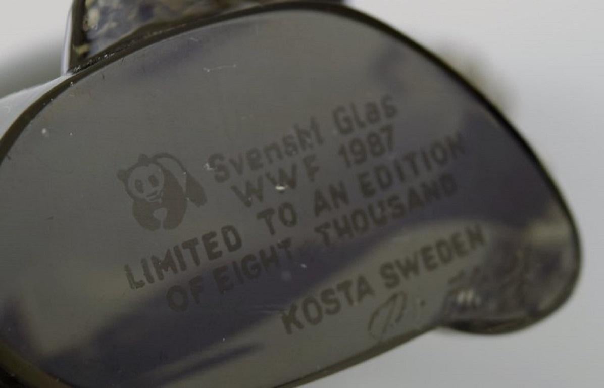 Vier Figuren aus schwedischem Glas, WWF von Paul Hoff fr Schwedisches Glas, 1980er Jahre im Angebot 4