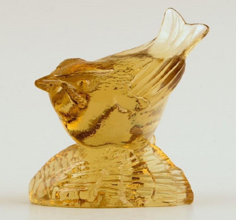 Paul Hoff pour le verre suédois. Six oiseaux en verre d'art. 
WWF. 1980s.
Les plus grandes mesures : L 8 x H 6 cm.
En parfait état.
Estampillé.