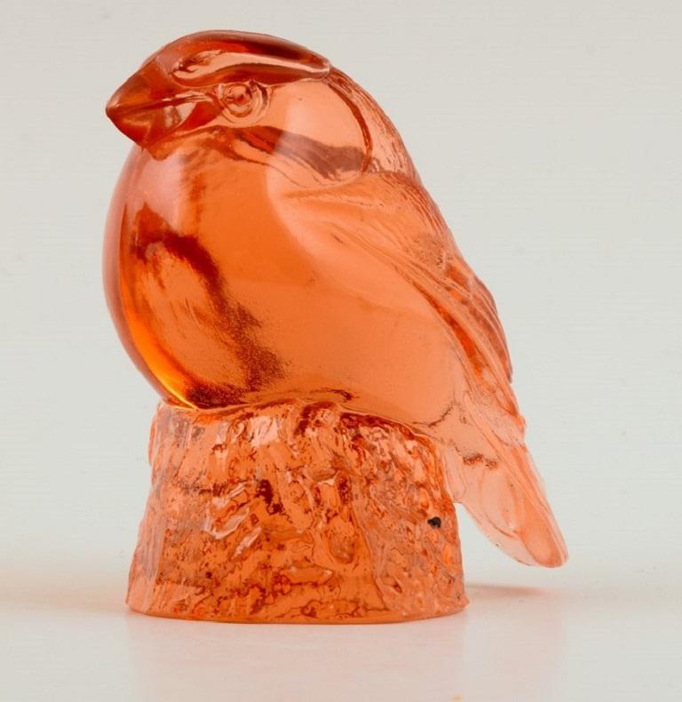 Paul Hoff for Swedish glass. Six birds in art glass. WWF. 1980s. In Excellent Condition For Sale In Copenhagen, DK