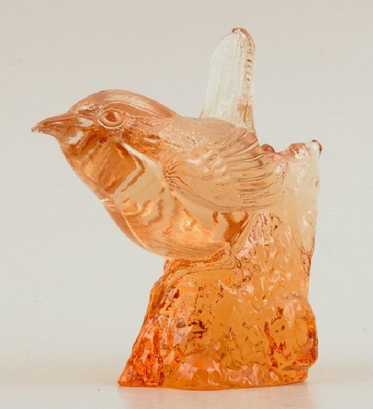 Late 20th Century Paul Hoff for Swedish glass. Six birds in art glass. WWF. 1980s. For Sale