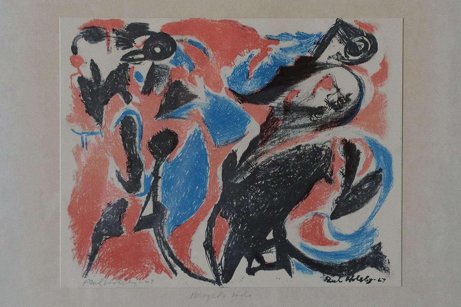 Paul Holsby, Bergets röda, 1963
Color lithograph
The work is signed by the artist, date, title and individual number (pencil)
Work dimensions 26/30
The work is framed

Paul Holsby was born in 1921 in Norrtälje, died in 2007 in Höganäs. He was