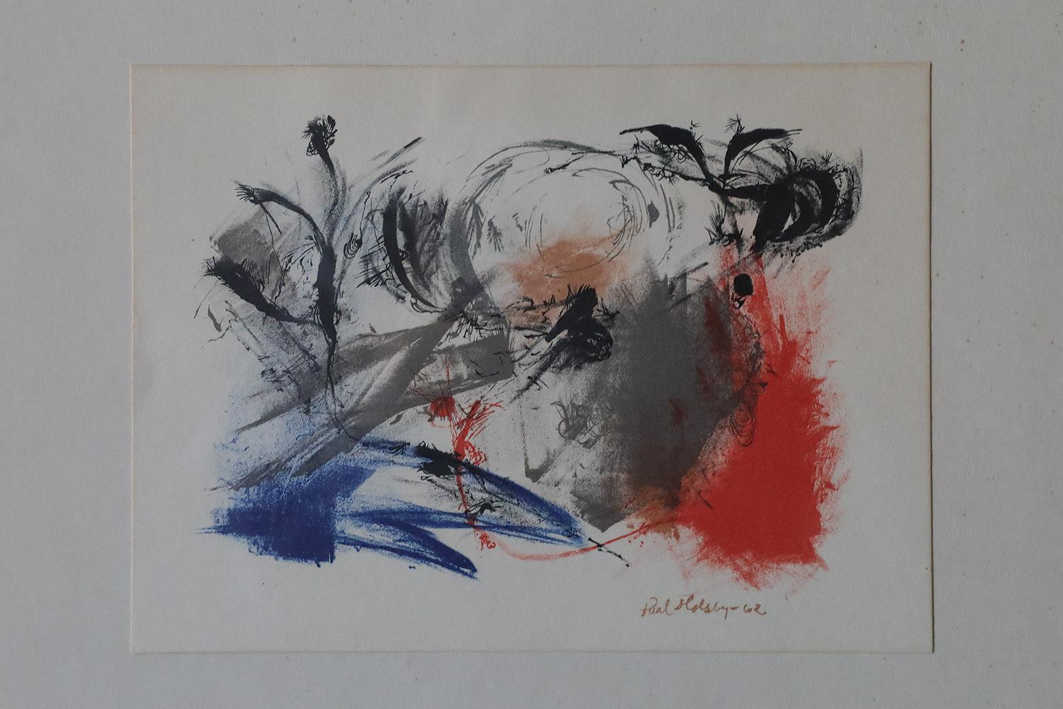 Paul Holsby, 1962
Color lithograph
The work is signed by the artist and dated (pencil)
Work dimensions 26/30
The work is framed

Paul Holsby was born in 1921 in Norrtälje, died in 2007 in Höganäs. He was Swedish and a graphic designer. He studied