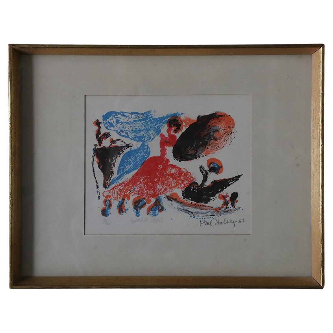 Paul Holsby, Spansk dans, Color Lithograph, 1967, Framed