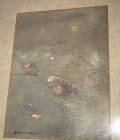 Paul Horiuchi Seattle, WA. "Moon Rocks" Collage on Paper, 1976