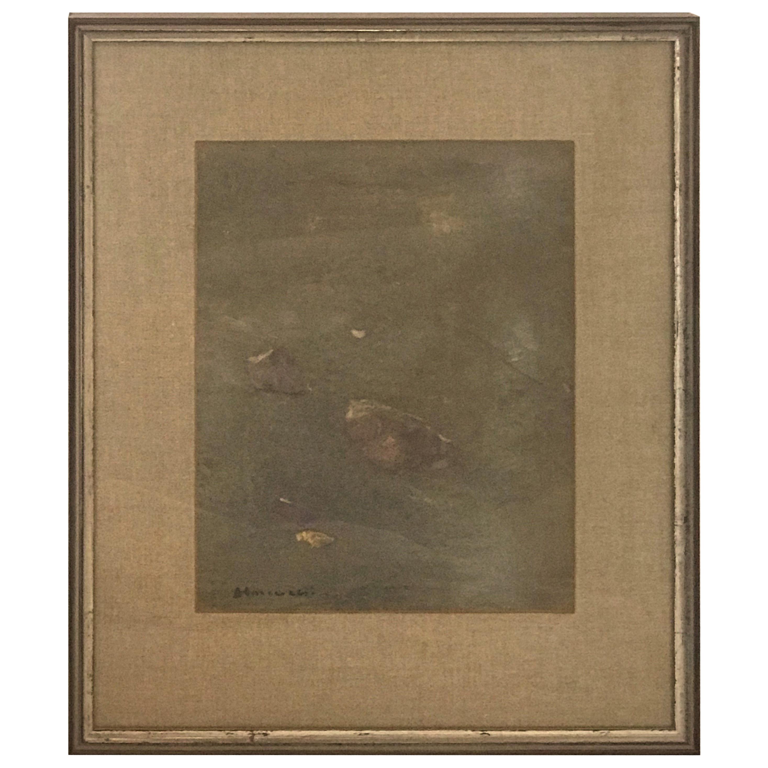 Paul Horiuchi Seattle, WA. "Moon Rocks" Collage on Paper, 1976 For Sale