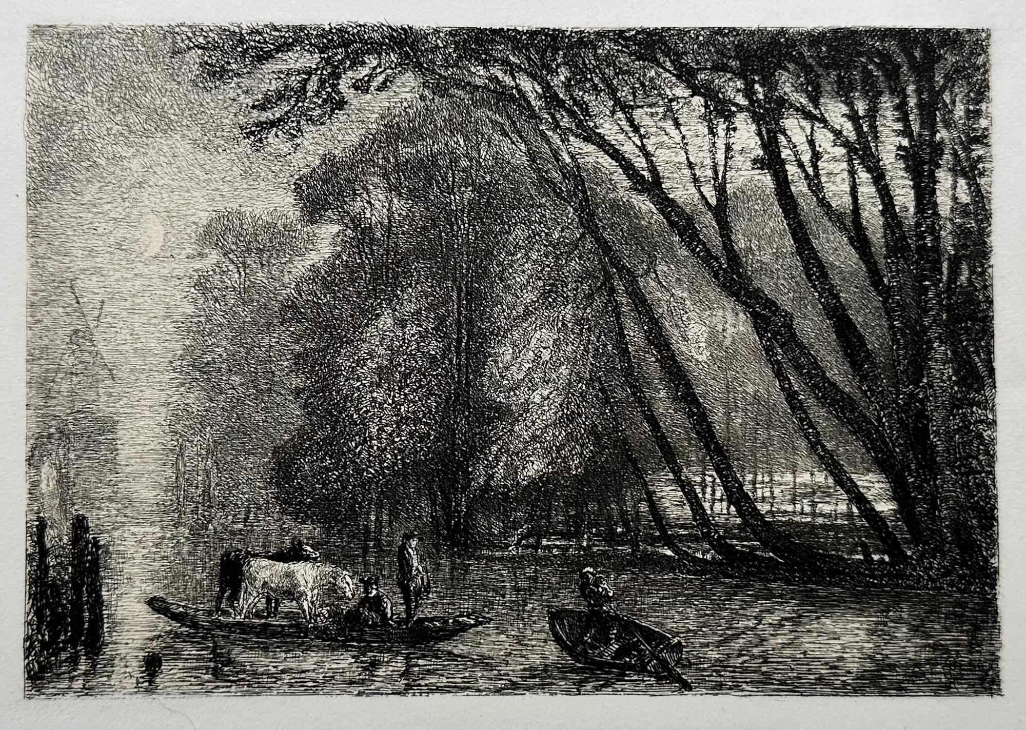 Landscape Print Paul Huet - Bois de la Haye