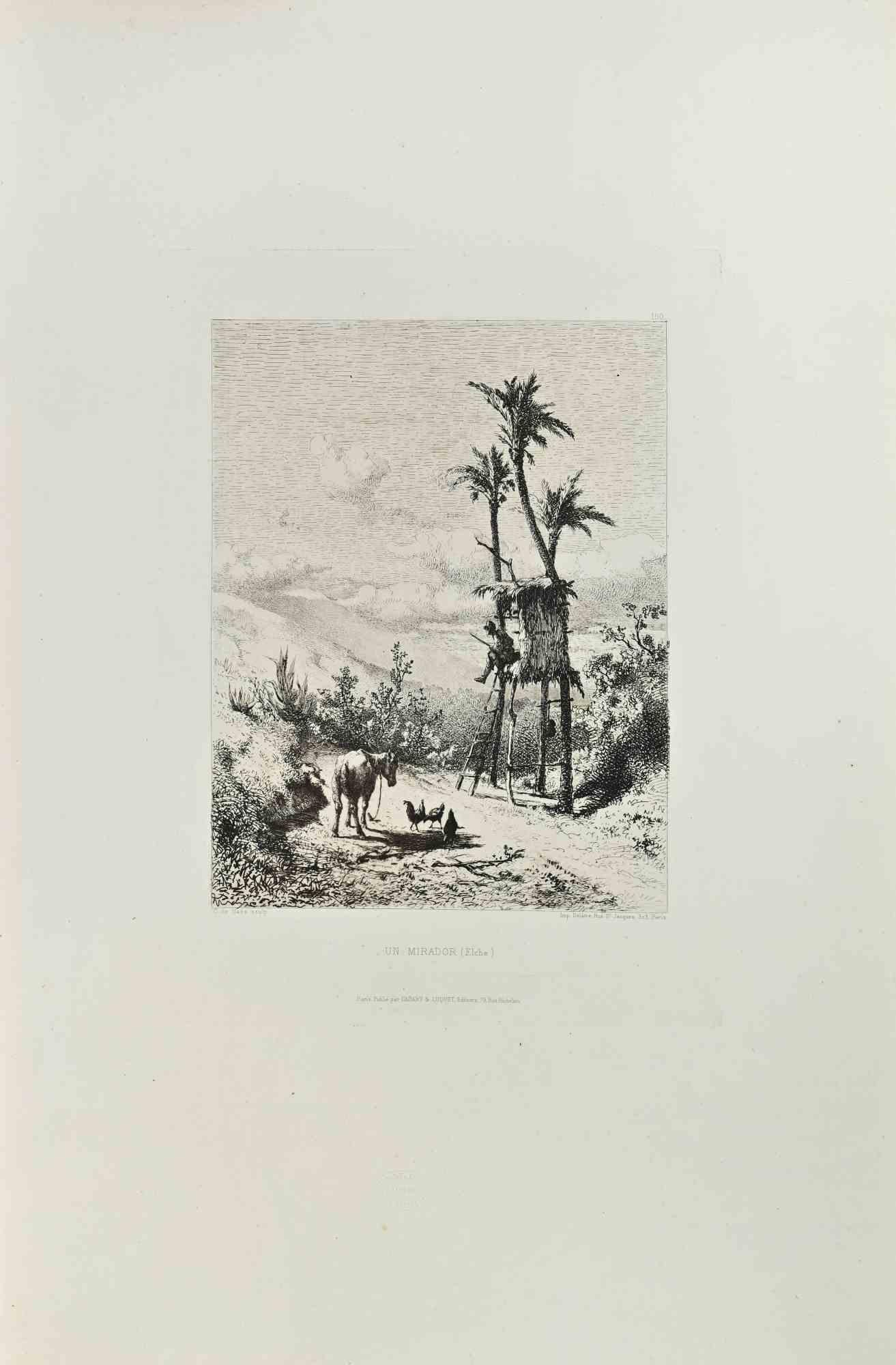 Etching on laid paper
Signed and inscribed in plate lower left: Paul Huet sculp.
Published by Cadart & Luquet, Éditeurs, 79 Rue Richelieu, Paris
With the blindstamp of the Société des Aquafortistes, lower margin.
A refined and atmospheric etching by