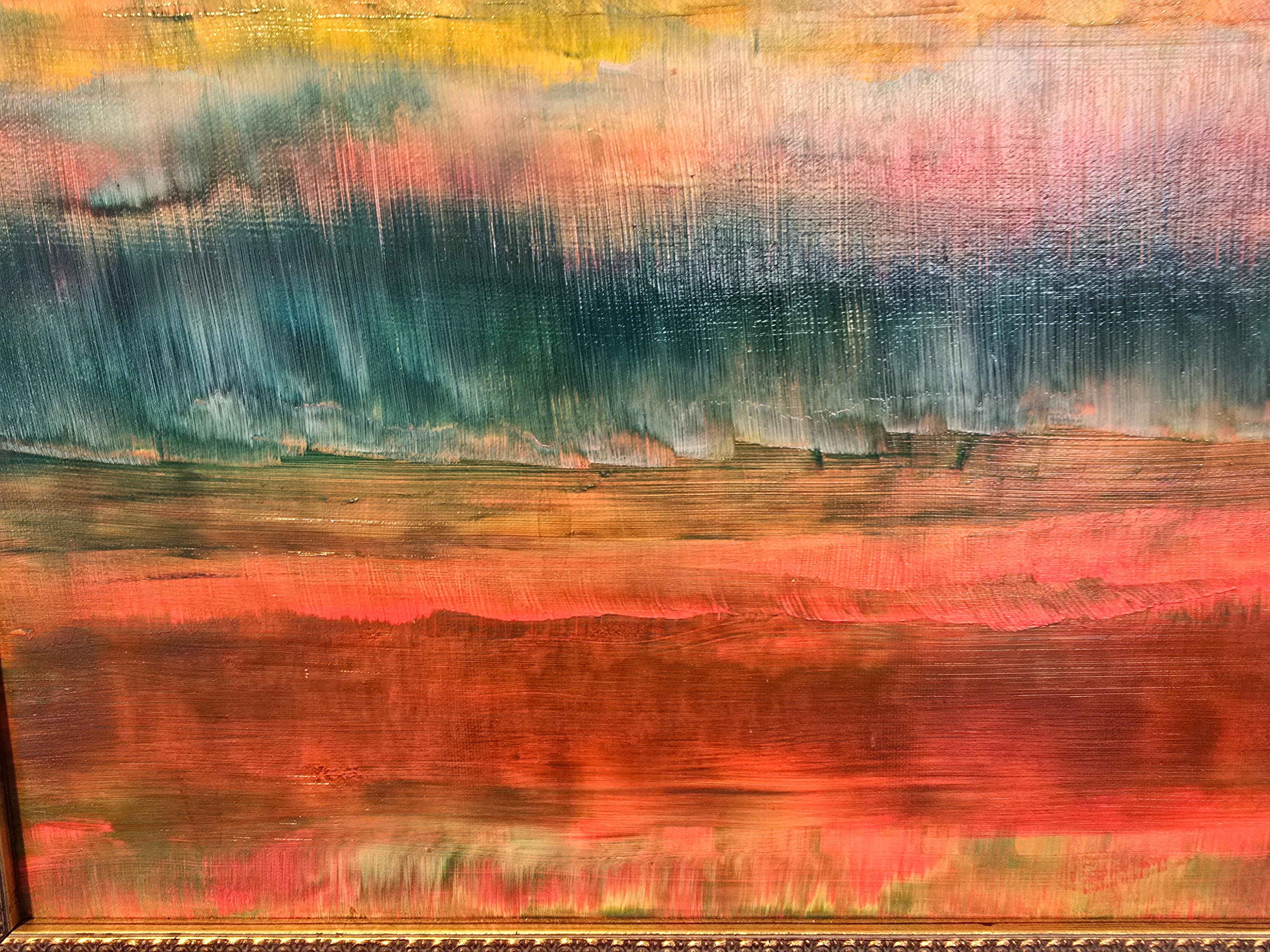 Screaming for Joy - Glósóli No.8 - Brown Abstract Painting by Paul Hughes 