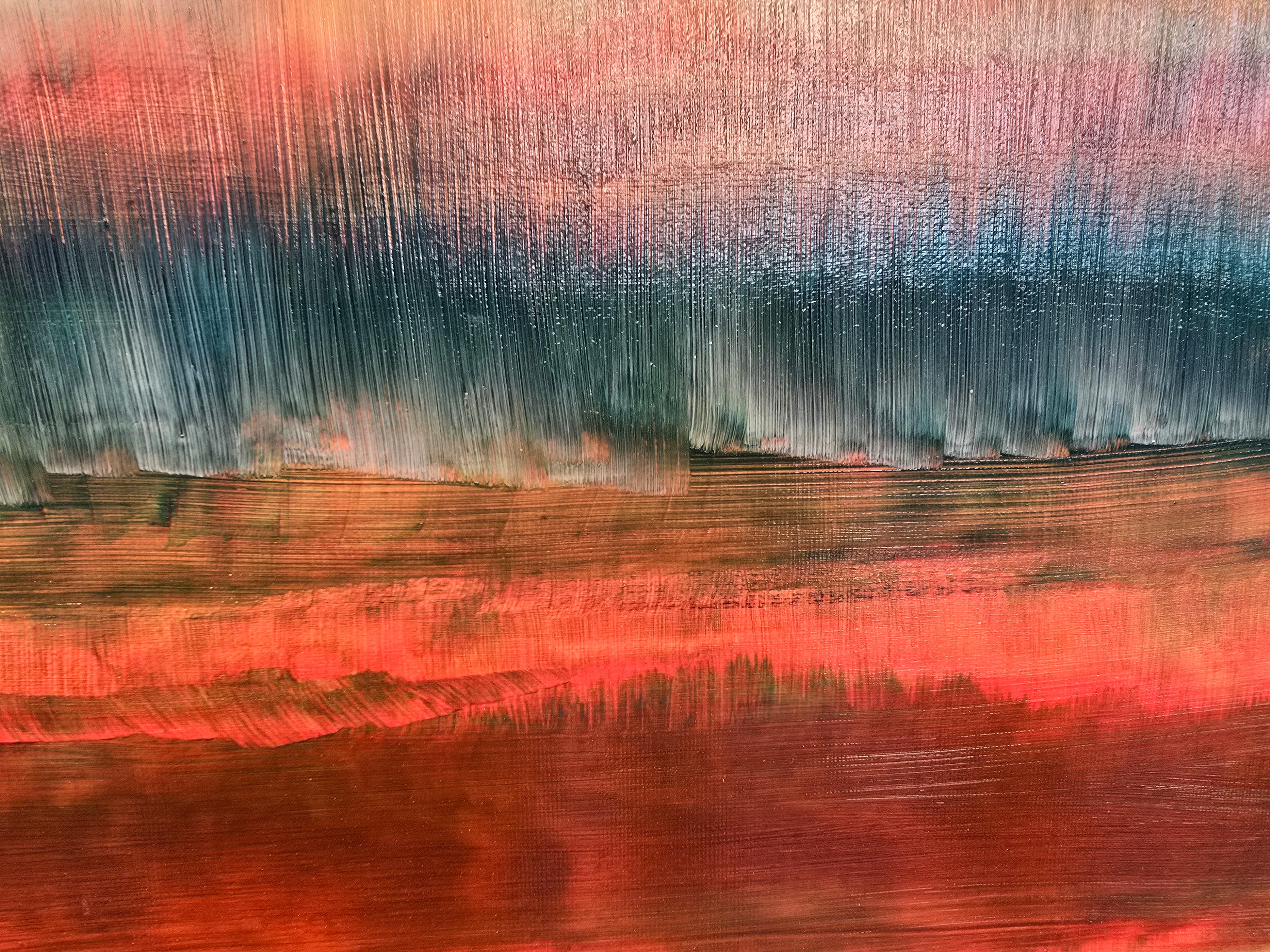 In Screaming for Joy – Glósóli no. 8, Paul Hughes extends his painterly exploration of the “glow of the soul” — Glósóli, the Icelandic-Norse term that merges sunlight and spirit. Working from his Kerry studio, Hughes paints with vigorous