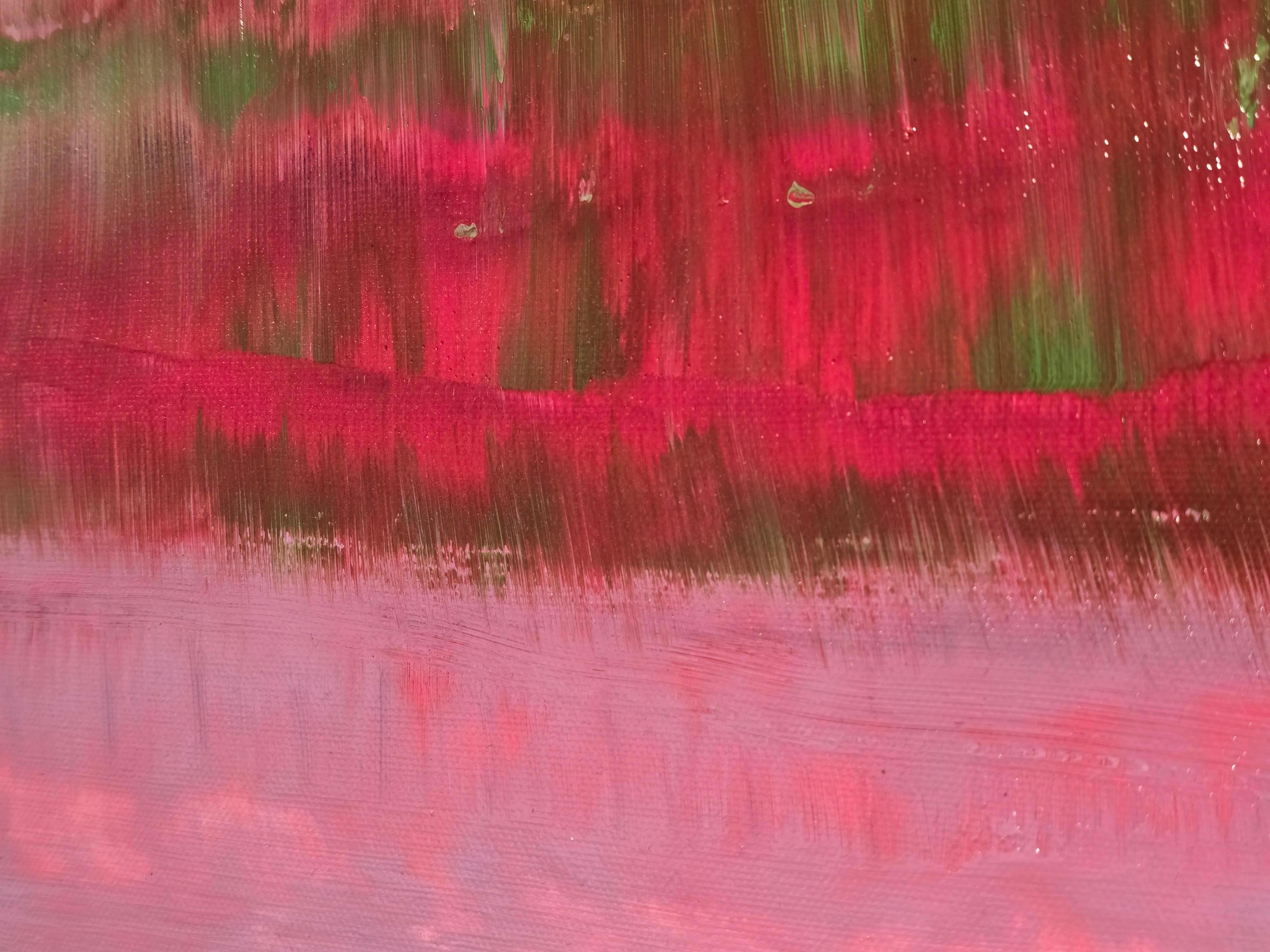  Glosoli No. 1 introduces the tone of Paul Hughes’s ongoing series exploring the Nordic idea of the “glow of the soul.” Warm roses, ochres, and distant blues coalesce into a field of gentle vibration. Hughes builds layers of acrylics, oils, and raw
