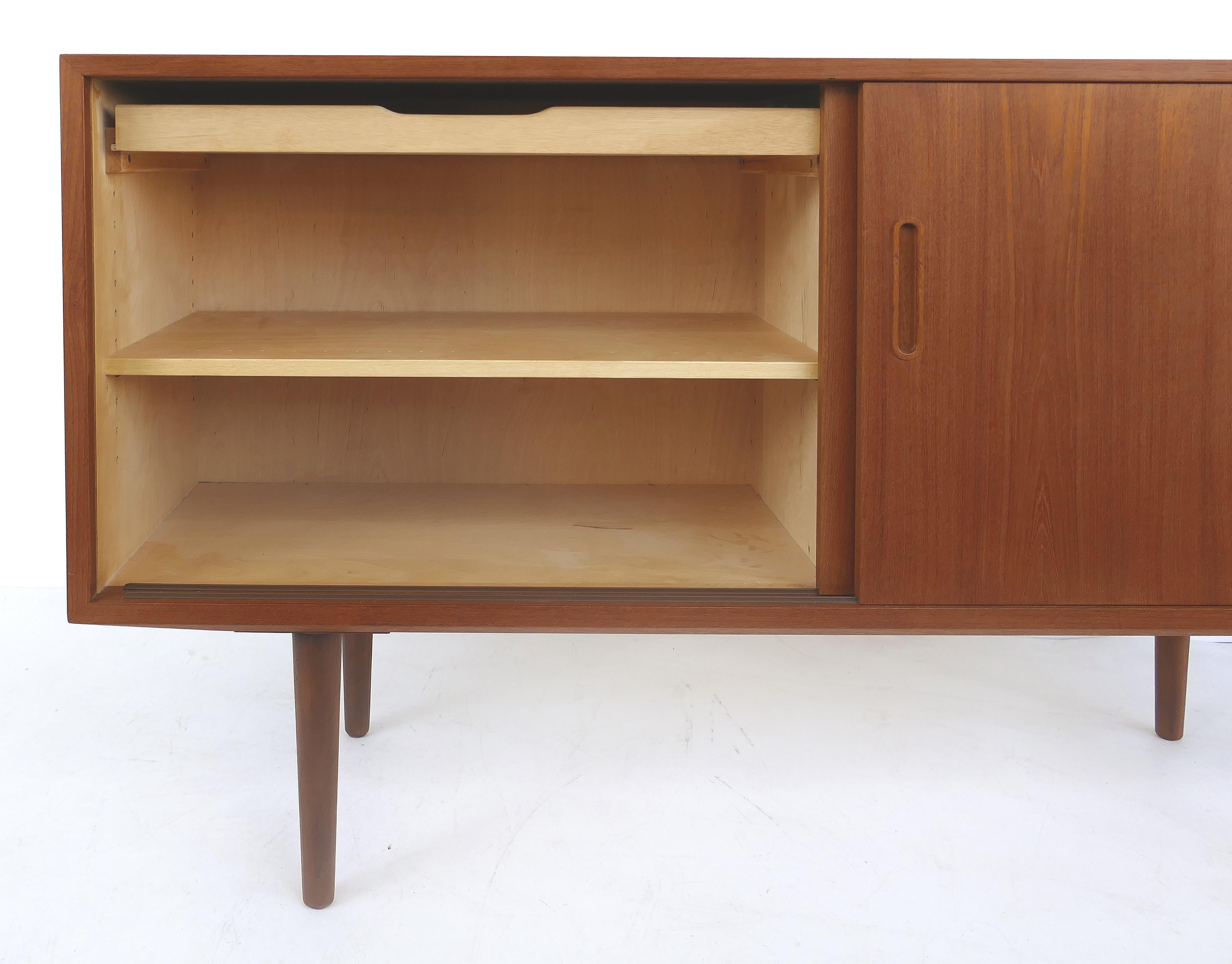 Mid-Century Modern Paul Hundevad Petite Teak Credenza Server Cabinet