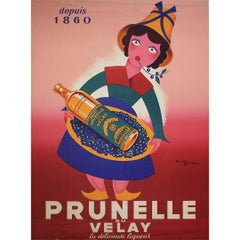 Paul Igert - Originalplakat aus den 1950er Jahren - Prunelle du Velay - La délicieuse liqueur Originalplakat aus den 1950er Jahren - Prunelle du Velay - La délicieuse liqueur