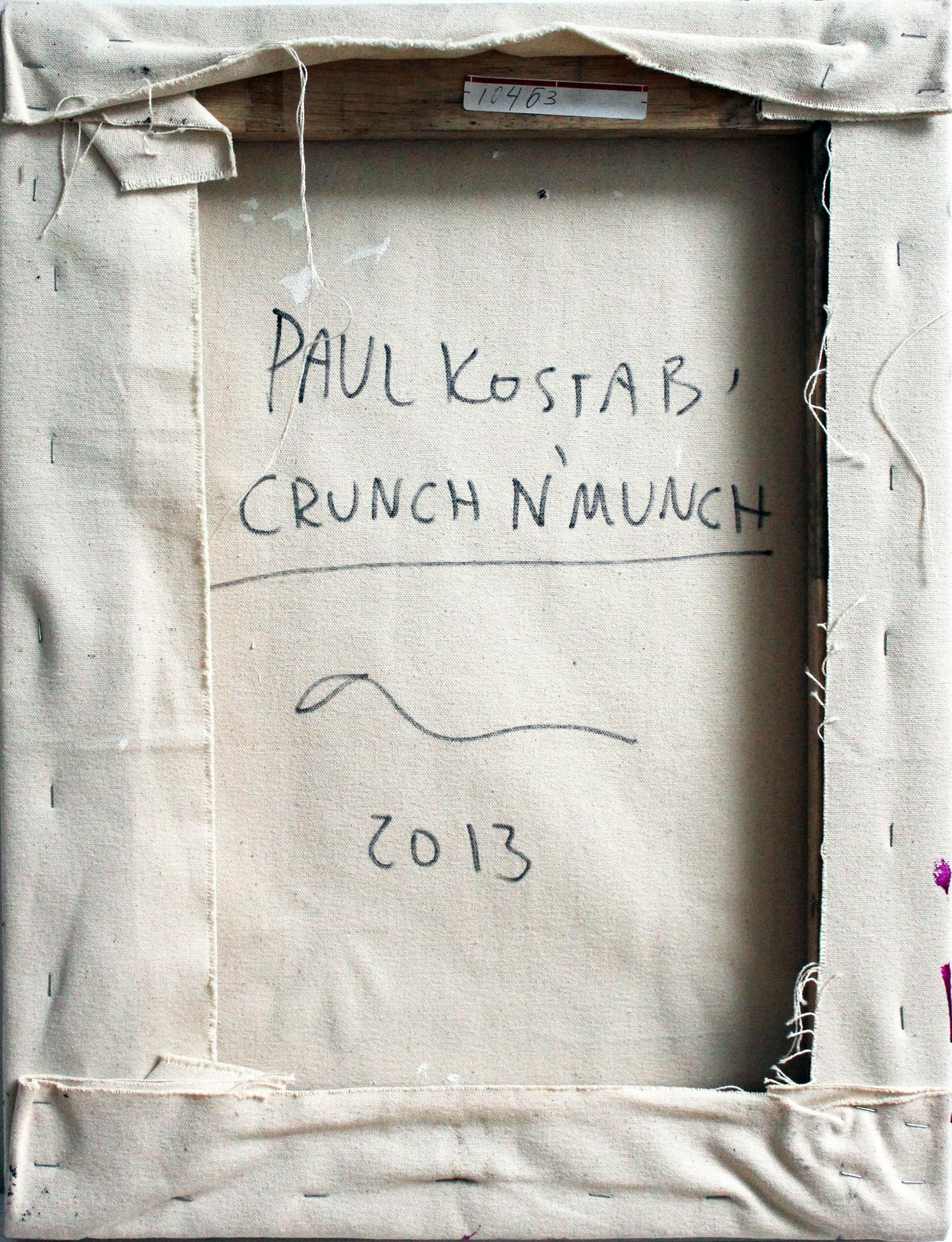 „Crunch N''Munch“ Abstrakt-expressionistisches Gemälde in Mischtechnik auf Leinwand im Angebot 3