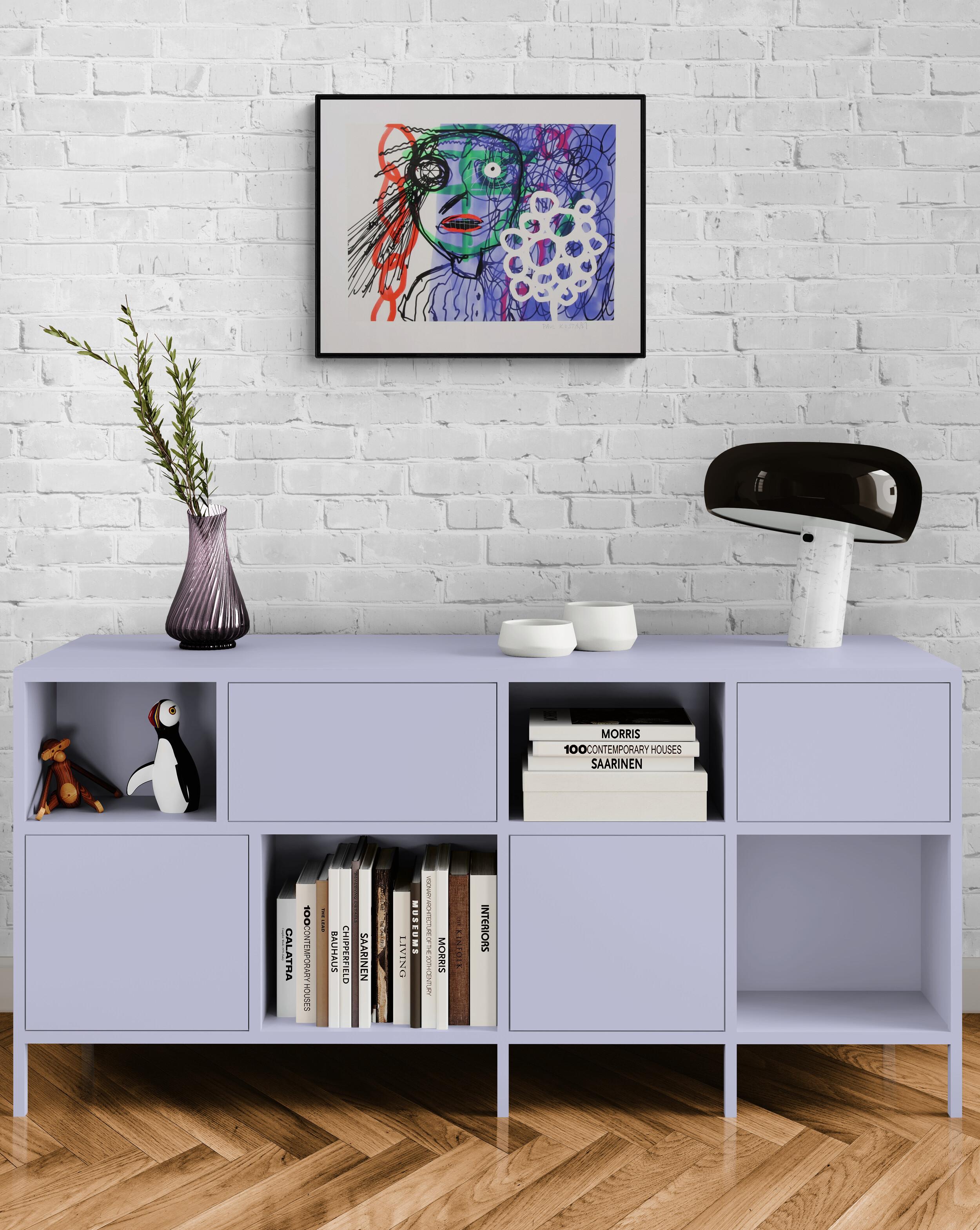 Weiße Blume - Contemporary Print by Paul Indrek Kostabi
