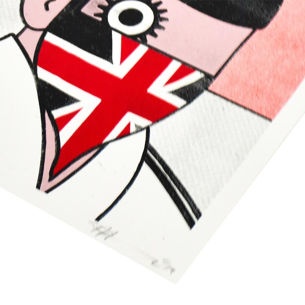 Easily recognizable image with a modern take created by Paul Insect.
Limited Edition of only 70.
Hand signed by Paul Insect and numbered on bottom of print. Insect is also known by the moniker PINS.
Although the color on this is officially called